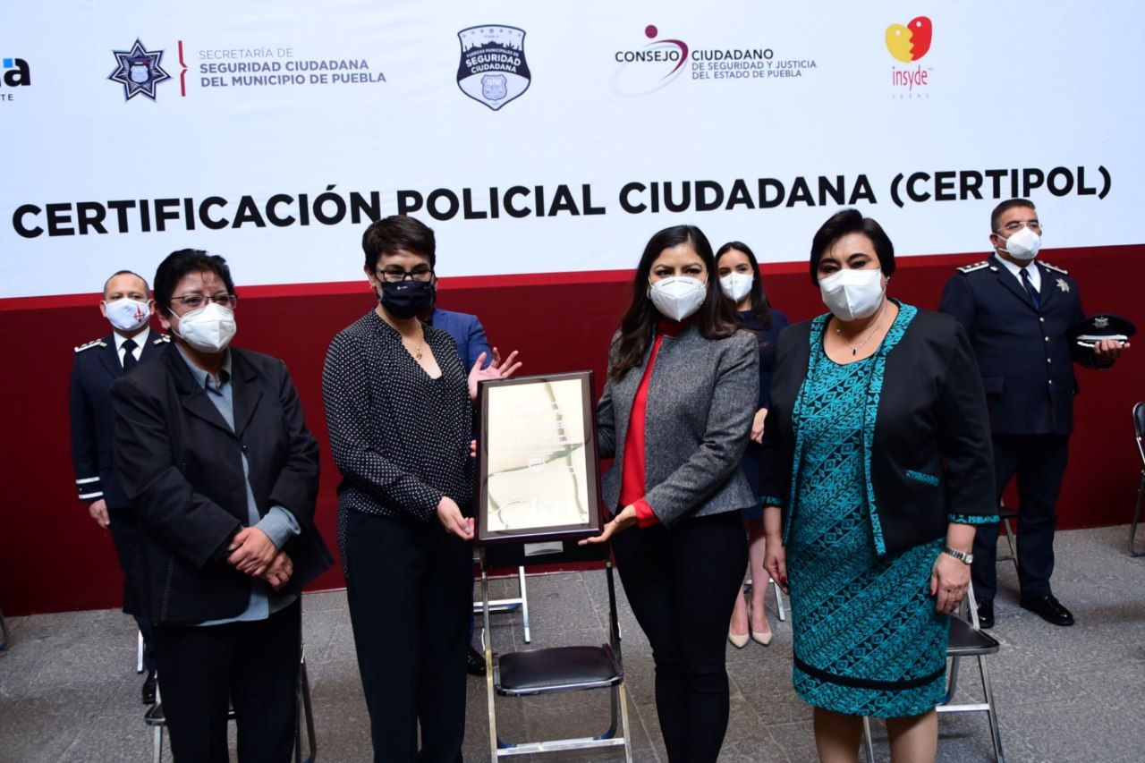 Ayuntamiento de Puebla obtiene la certificación nacional por su cuerpo de policías