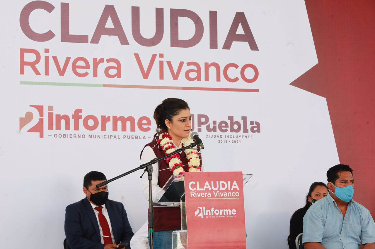 Inicia Claudia Rivera Vivanco gira en juntas auxiliares para rendir Segundo Informe de Gobierno