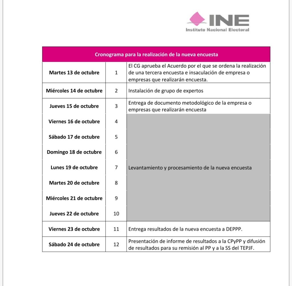 24 de octubre, “Día D” para Morena: INE