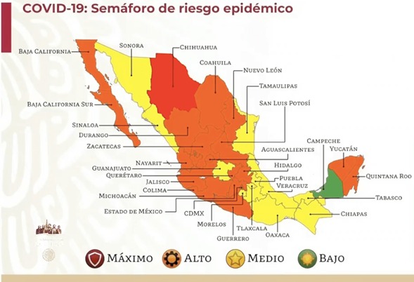 Coahuila, Durango y Nuevo León, en riesgo de retroceder a rojo en el semáforo Covid19: Salud federal