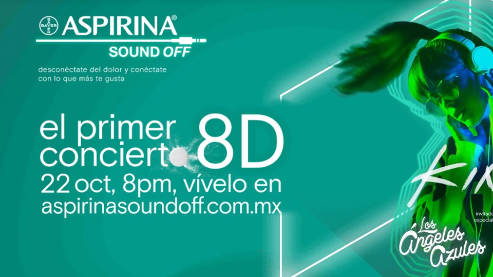Rompe la cuarentena con el concierto virtual 8D gratuito que Aspirina Sound Off y Kinky ofrecerán el 22 de octubre