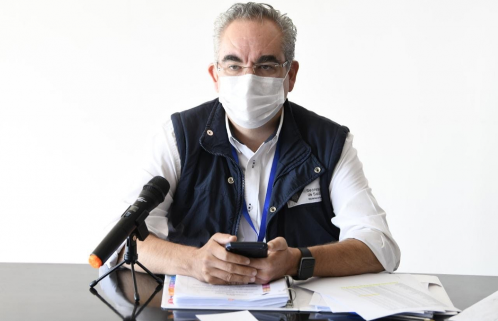 Video desde Puebla: 77 hospitalizados por covid se encuentran graves, alertó el secretario de Salud 