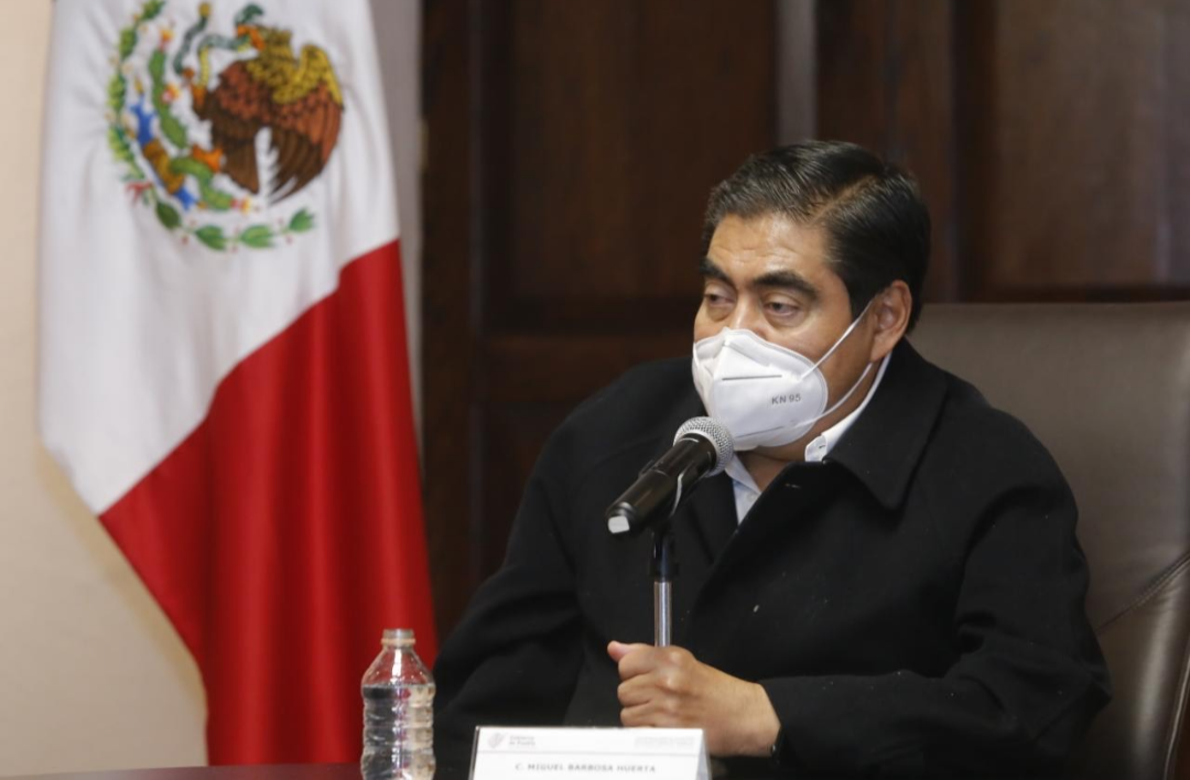 Video desde Puebla: Gobernador Barbosa confirmó que la capital pasó de rojo a naranja en el monitoreo regional 