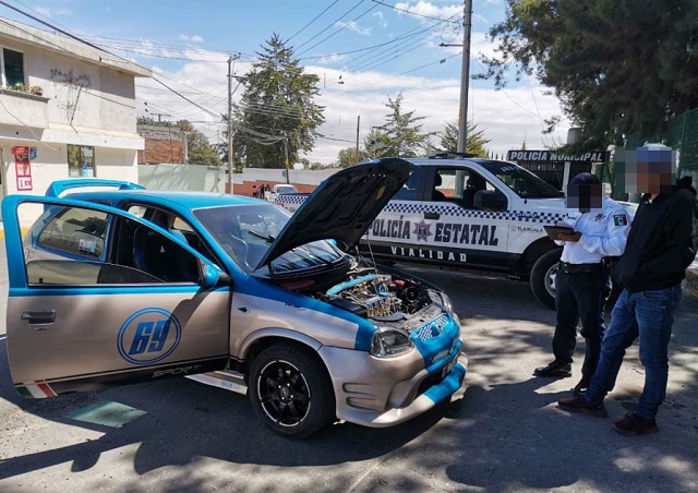Desde Tlaxcala: SSC asegura vehículo con aditamentos policiales en Huamantla 