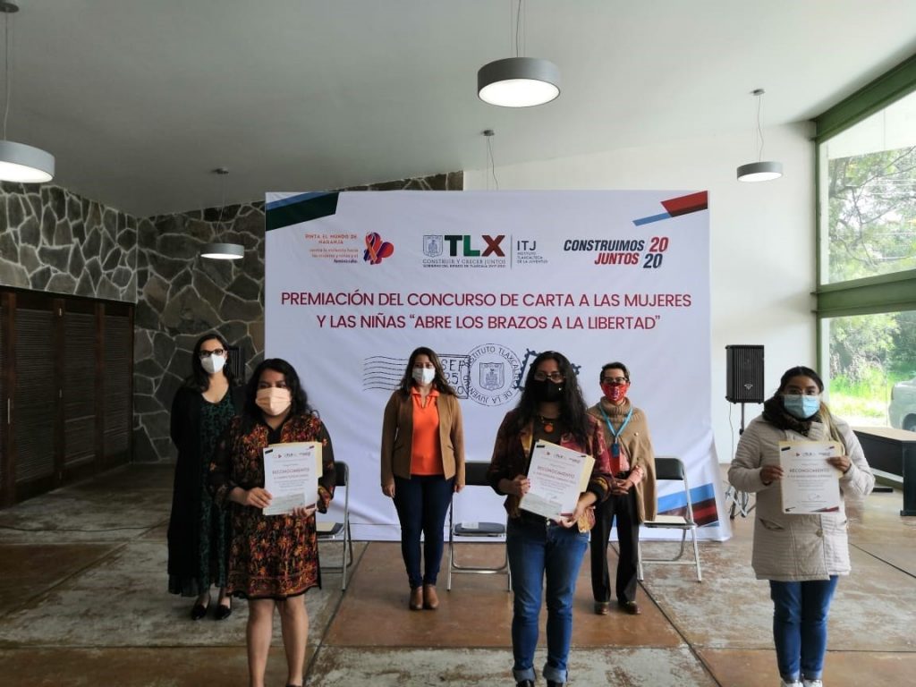 Premia ITJ a ganadores del concurso Carta a las Mujeres y las Niñas Abre tus Brazos a la Libertad