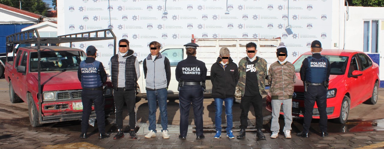 Desarticuló Policía Municipal de Puebla a banda presuntamente dedicada al robo de vehículo