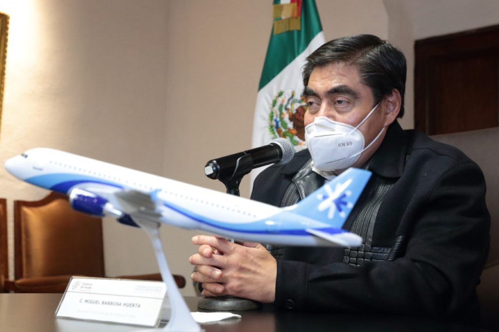 Gobierno de Puebla será aliado permanente de la conectividad aérea, subrayó Miguel Barbosa al anunciar los vuelos que enlazarán a Puebla con la Unión Americana y Acapulco