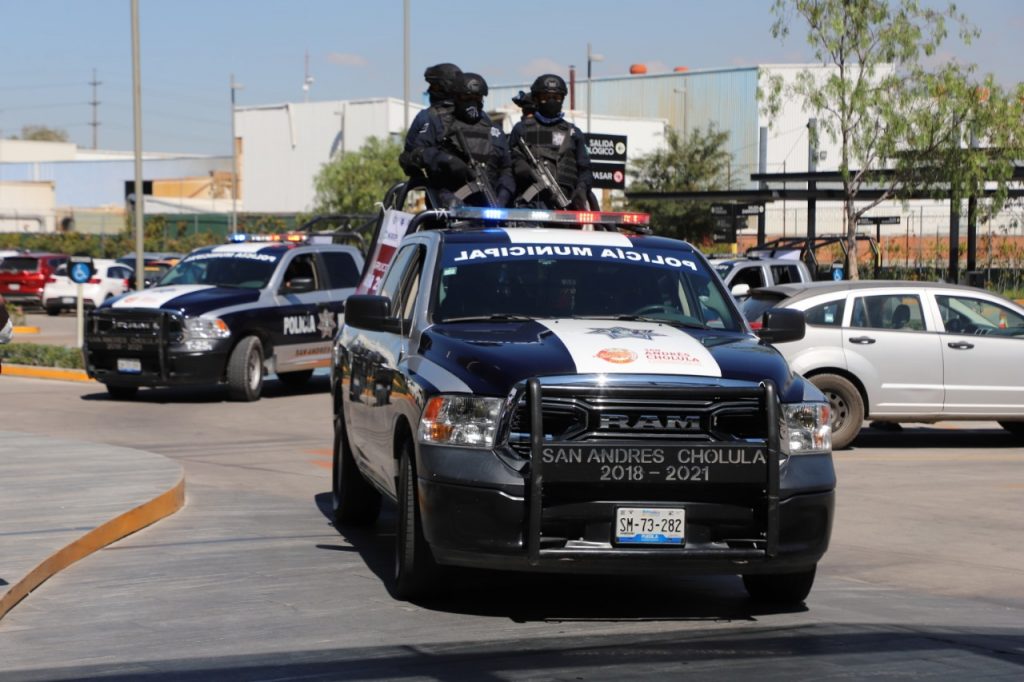 Desde San Andrés Cholula: Trabajo coordinación entre niveles de gobierno es esencial para inhibir la comisión de actos delictivos, subraya la policía municipal
