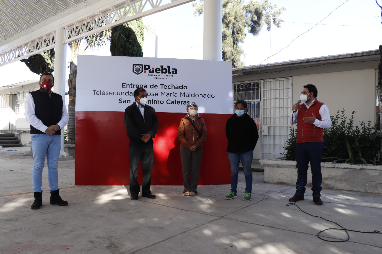 Ayuntamiento de Puebla entrega infraestructura educativa en San Jerónimo Caleras