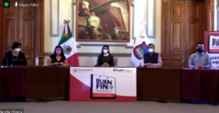 Video desde Puebla: Secretaría de Seguridad Ciudadana municipal desplegará mil 800 elementos para El Buen Fin, precisó Lourdes Rosales