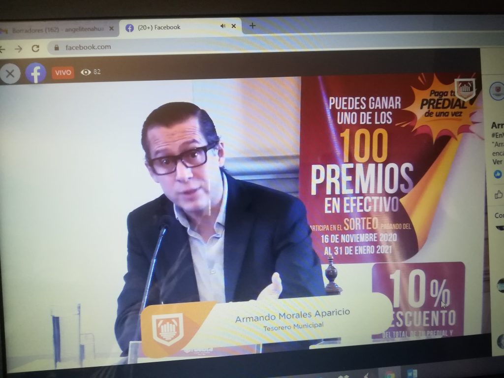 Video desde Puebla: Campaña de Pago Anticipado del Predial con meta del 427 millones de pesos, informó el tesorero municipal