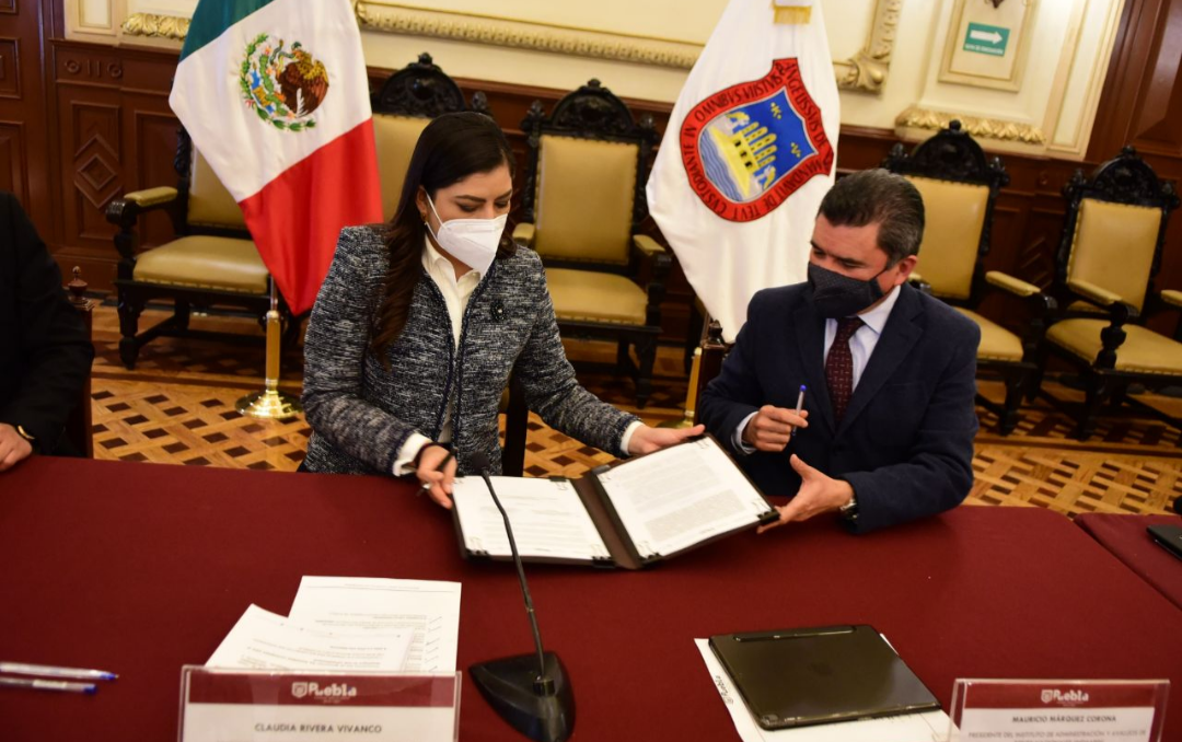 Ayuntamiento de Puebla y Gobierno Federal signan convenio para impulsar desarrollo de infraestructura en telecomunicaciones en el Municipio