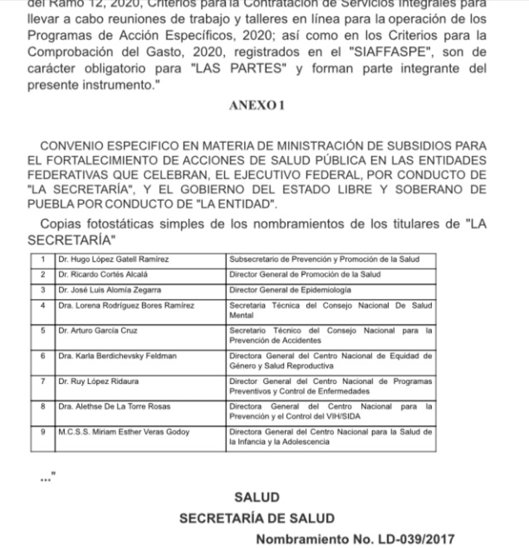 Puebla suscribe convenio con el gobierno federal en materia de salud por cerca de 250 mdp 