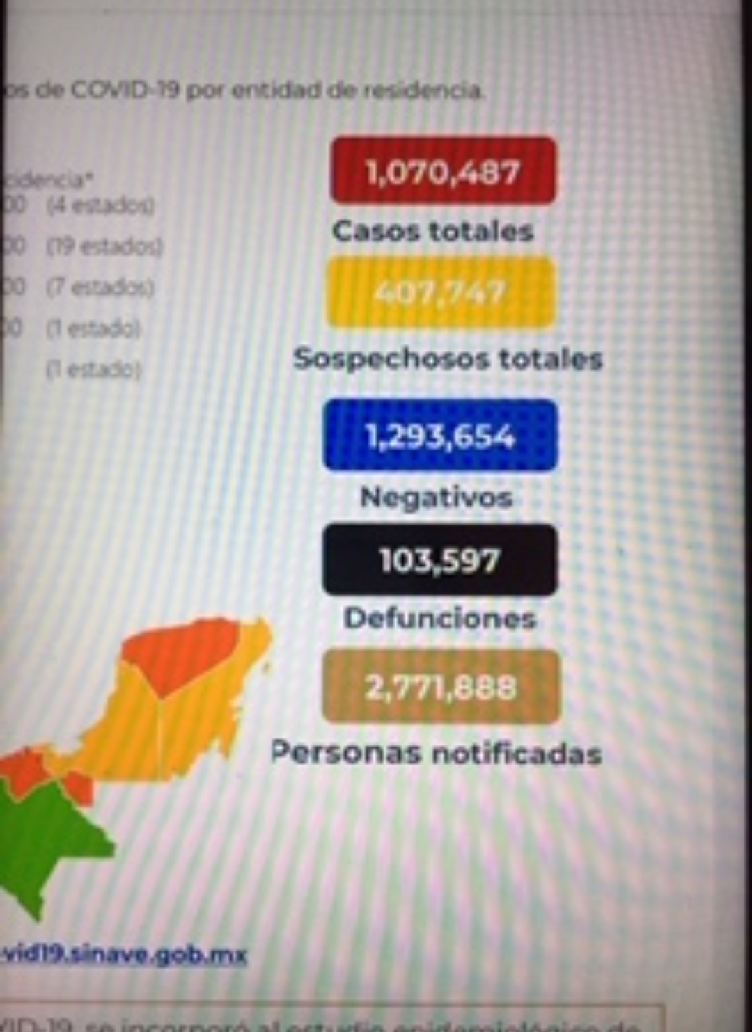 México suma 103 mil 597 decesos por covid-19