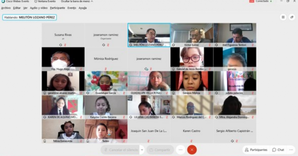 Niños y niñas entregan declaratoria y compromiso del 11°parlanento virtual 