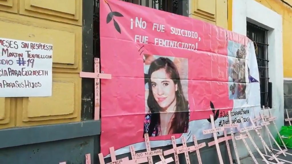 Observatorio Ciudadano Nacional del Feminicidio en México se manifiesta afuera del Congreso
