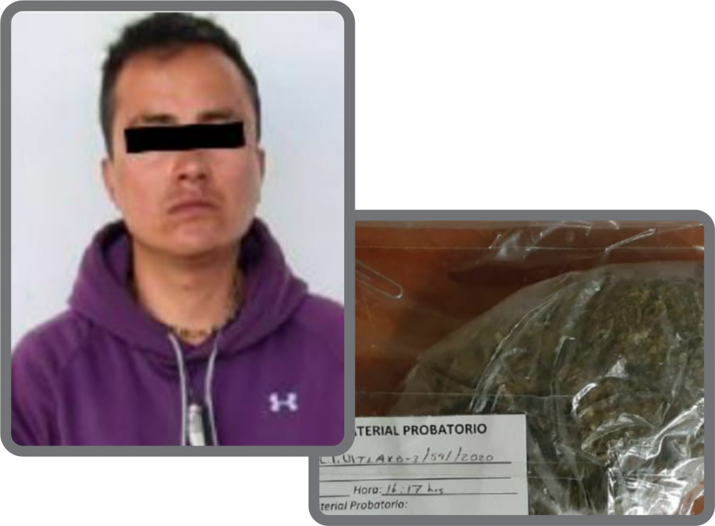 La SSC detiene en acciones diferentes a cuatro personas con narcóticos y enervantes