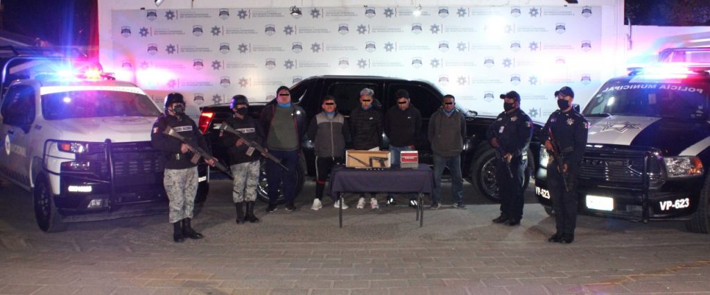 Desarticularon Guardia Nacional y policía municipal de Puebla una banda presuntamente dedicada al robo de transeúnte.