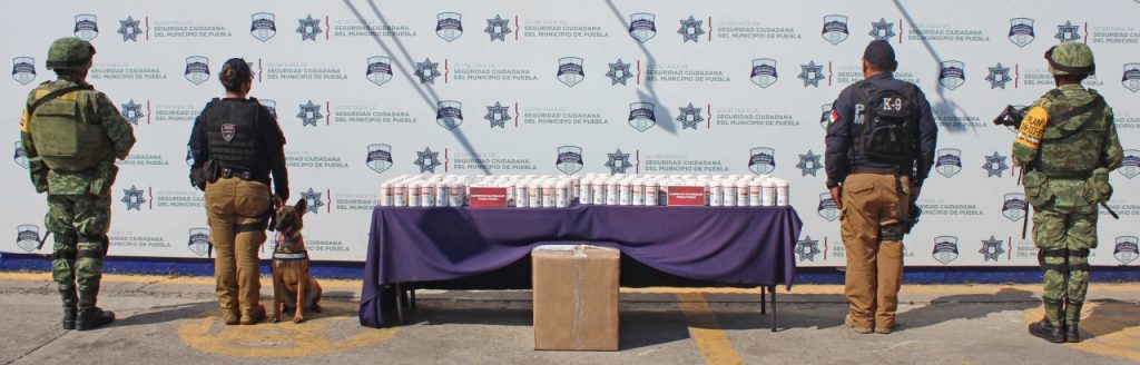 Policía municipal de Puebla y Sedena decomisan droga por más de 352 millones y medio de pesos