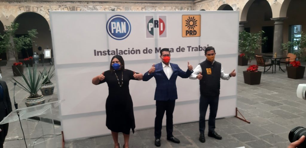 Dirigentes estatales del PAN, PRI y PRD se declaran listos para el 2021