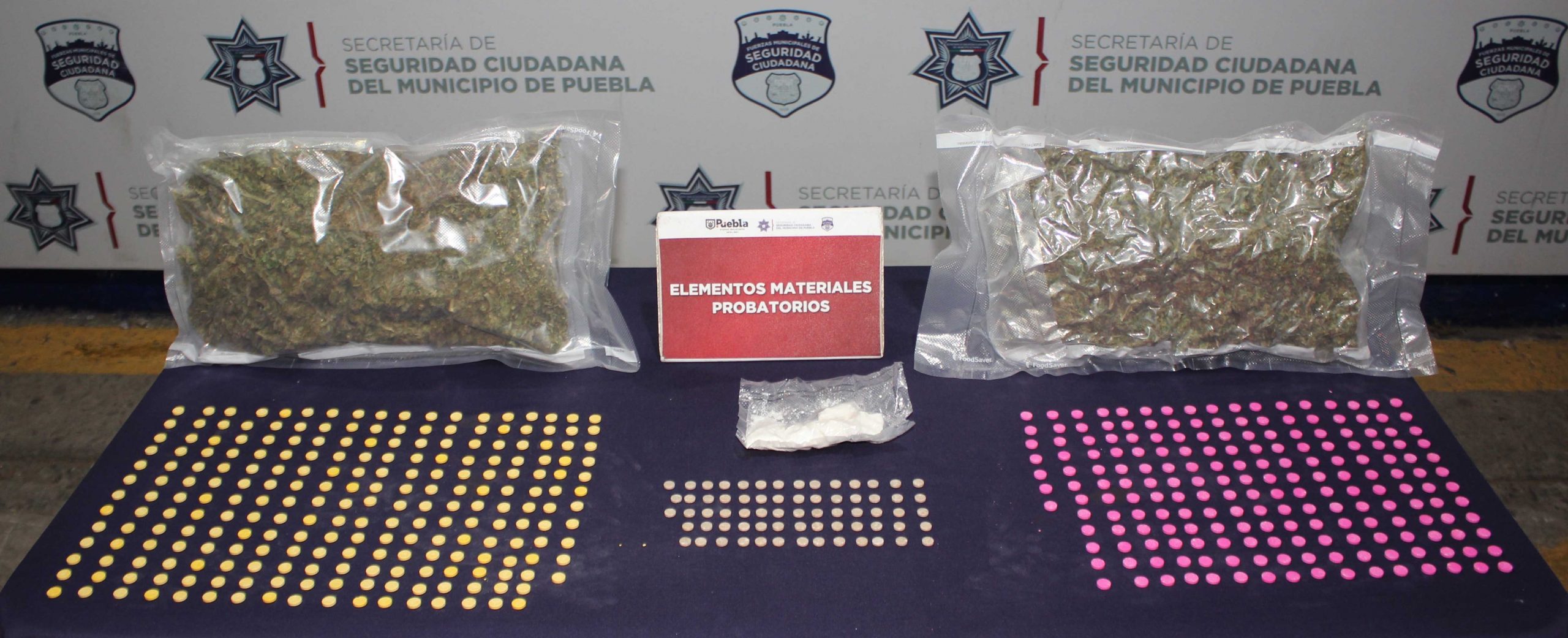 Detuvo Policía Municipal de Puebla a probable narcomenudista en posesión de más de 500 dosis de posible droga