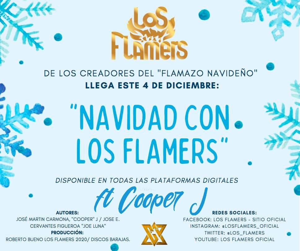 “Navidad con Los Flamers” Ft. Cooper J sonará a nivel nacional a partir del viernes 4 de diciembre