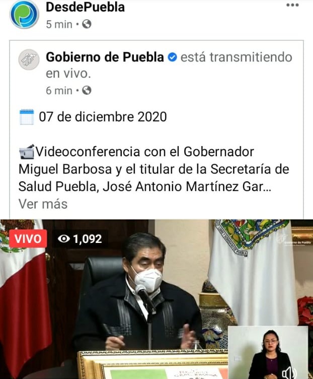 Video desde Puebla: Promiscuidad y complicidad políticas, la alianza PRI-PAN-PRD, acusó el gobernador Barbosa