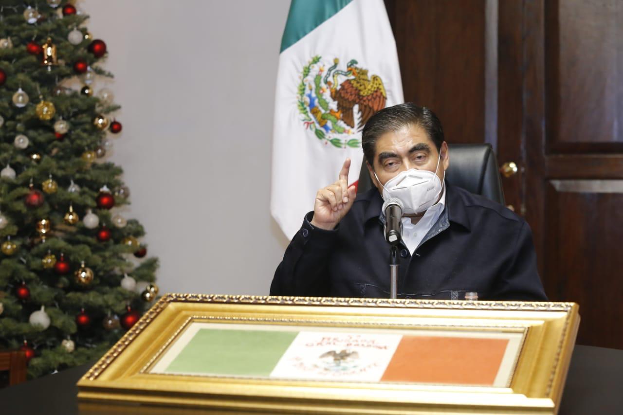 Video desde Puebla: Gobernador Barbosa advirtió que el estado regresó a la fase más alta de contagios de Covid-19