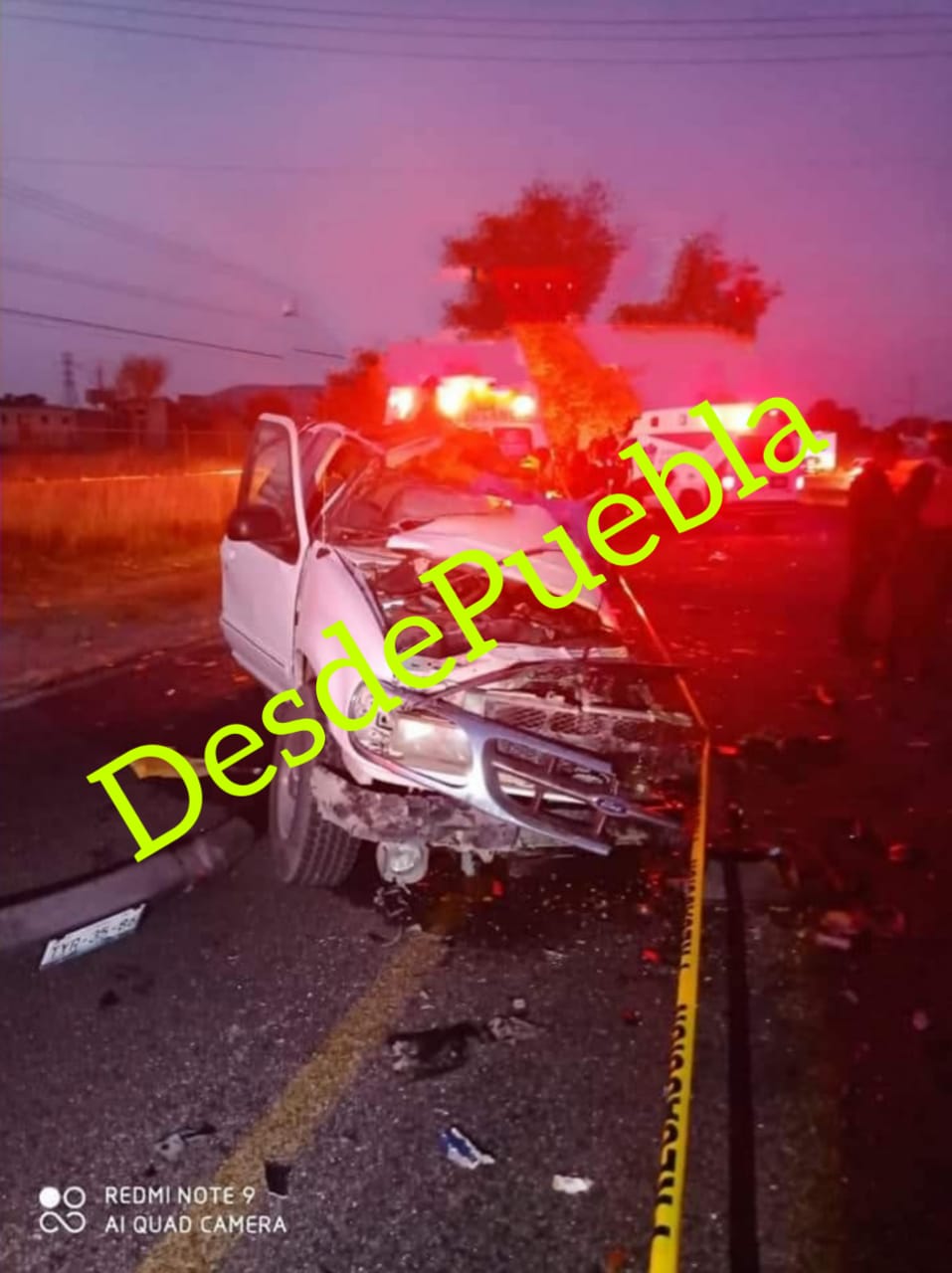 Tres muertos en accidente en San Agustín Tlaxco
