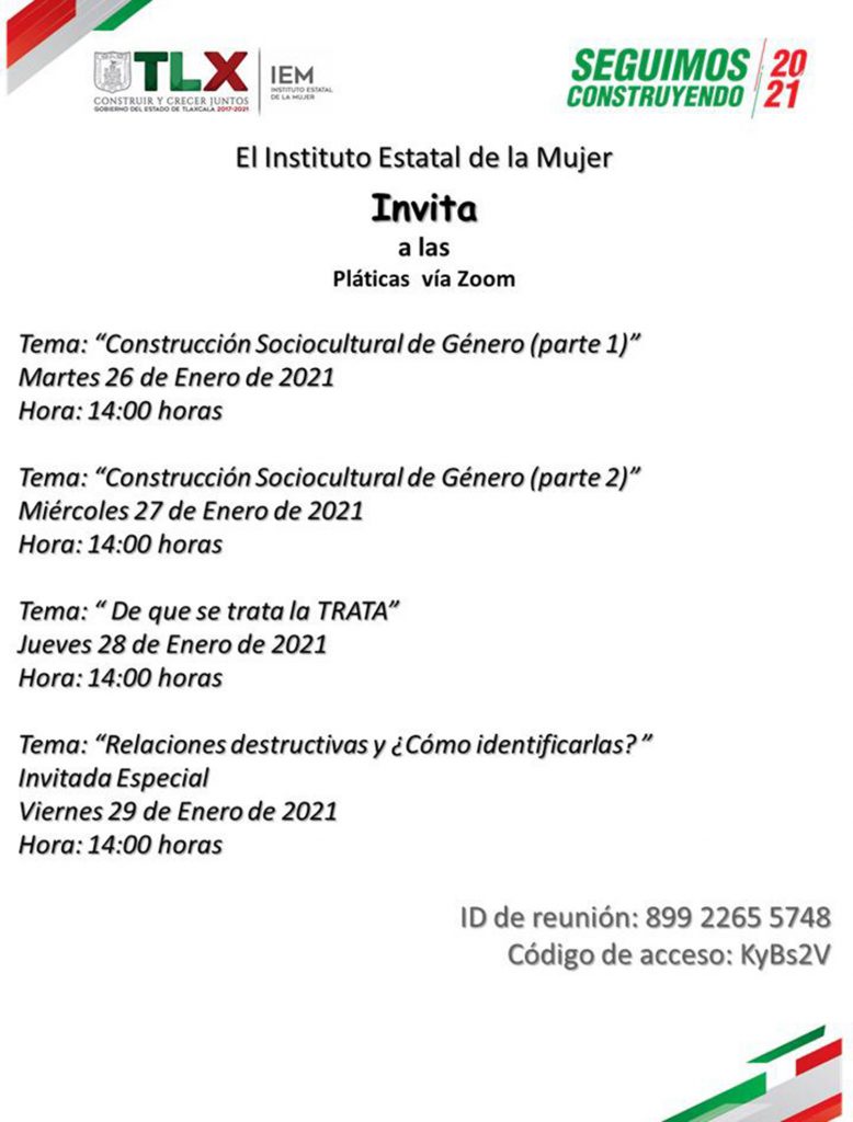 Continúa IEM con conferencias virtuales dirigidas a mujeres.