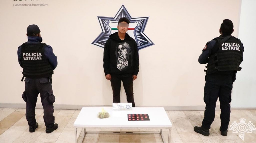 Policía estatal detiene a presunto distribuidor de droga