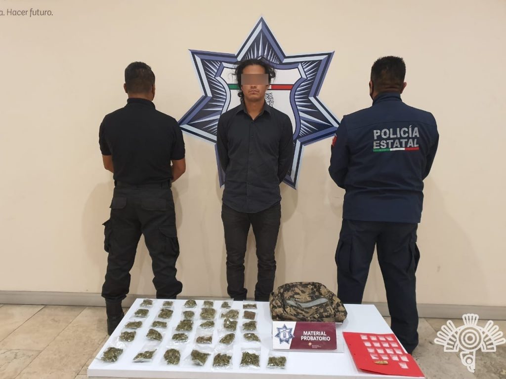En San Andrés Cholula, Policía Estatal captura a presunto cibernarcomenudista