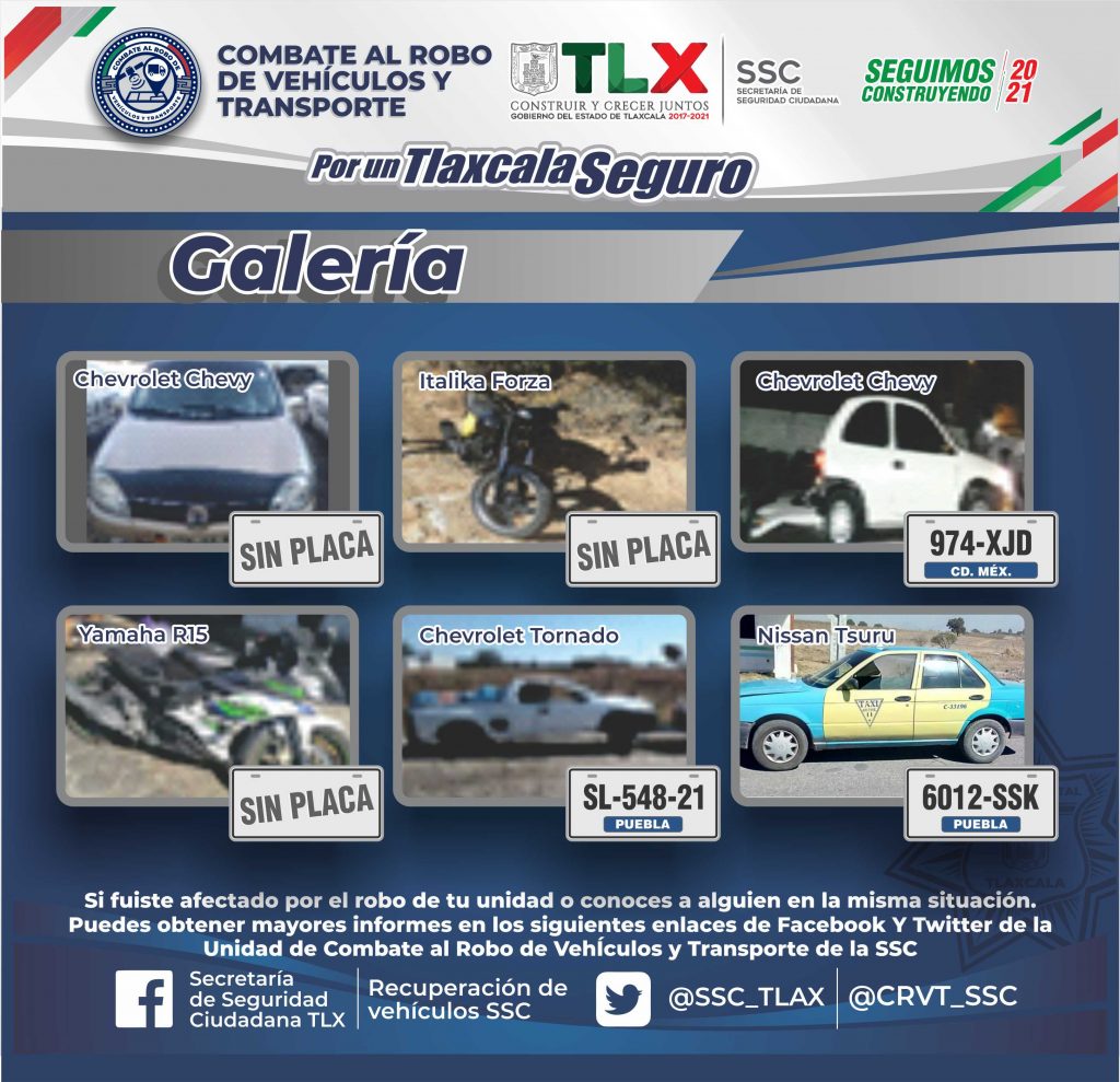 La SSC recupera siete unidades con reporte de robo en la entidad