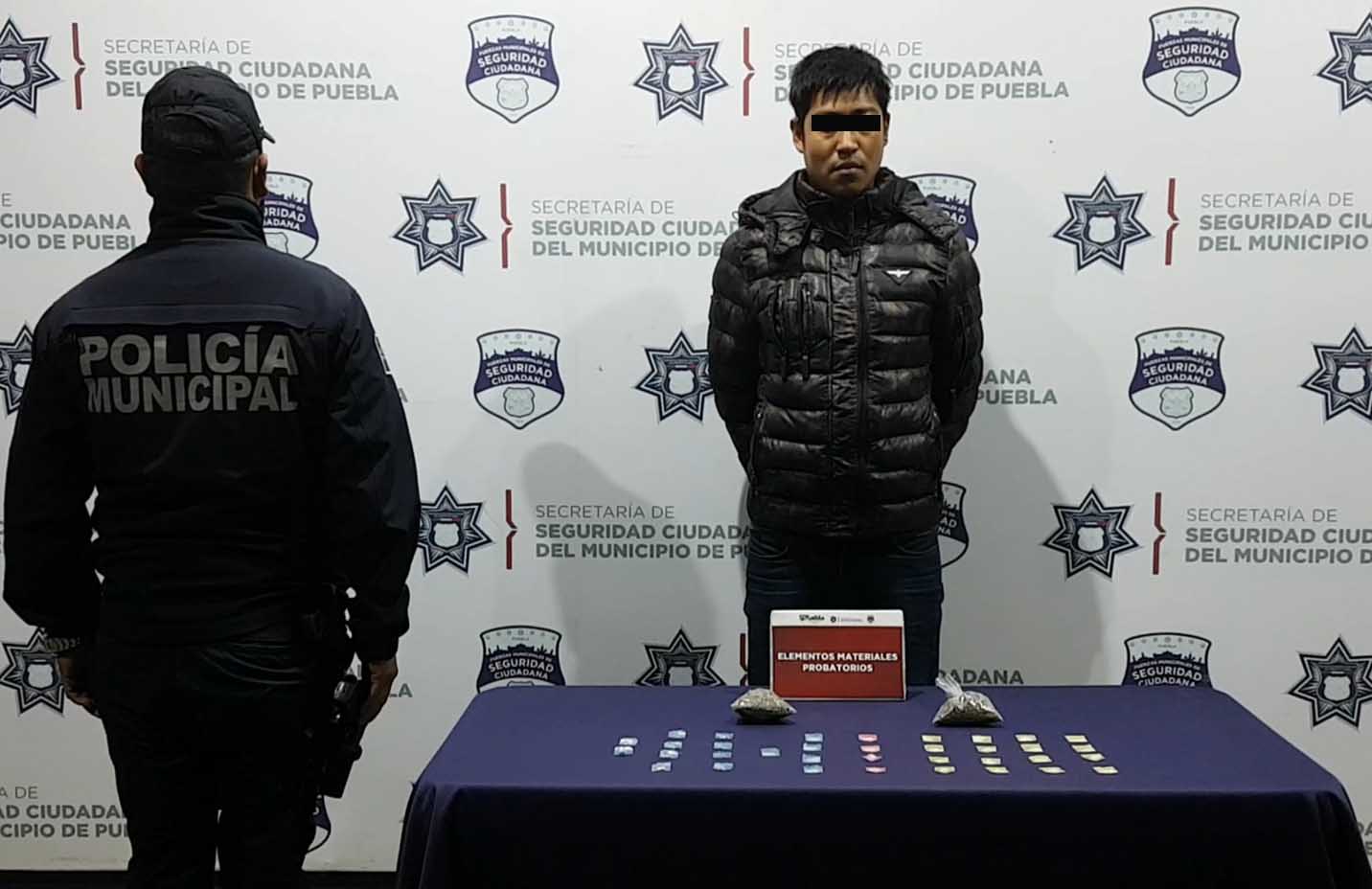 Detuvo Policía Municipal de Puebla al “Maremoto o cara de niño” presuntamente dedicado al narcomenudeo, robo y venta de armas