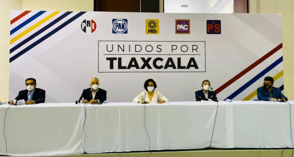 Desde Tlaxcala: Anabell Ávalos, presentada como candidata de la coalición PRI-PAN-PRD al gobierno estatal