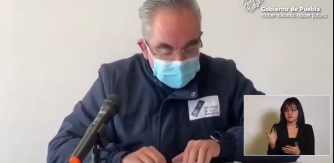 Video desde Puebla: Se confirman 133 decesos y mil 25 contagios más por coronavirus en Puebla, precisó el secretario de Salud