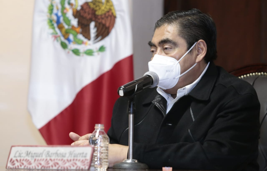 Video desde Puebla: Gobernador Barbosa admitió que la entidad regresó a color rojo en el Semáforo Covid-19