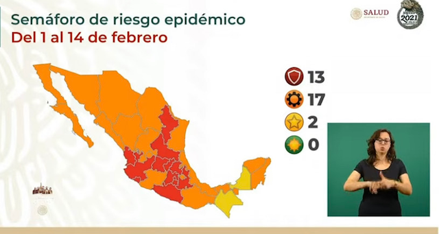 Puebla iniciará febrero con rojo en el Semáforo Covid