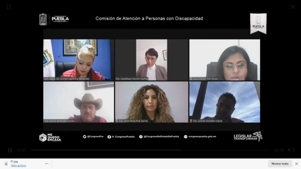 Diputados avalan reforma a la Ley en favor de Personas con Discapacidad de Puebla