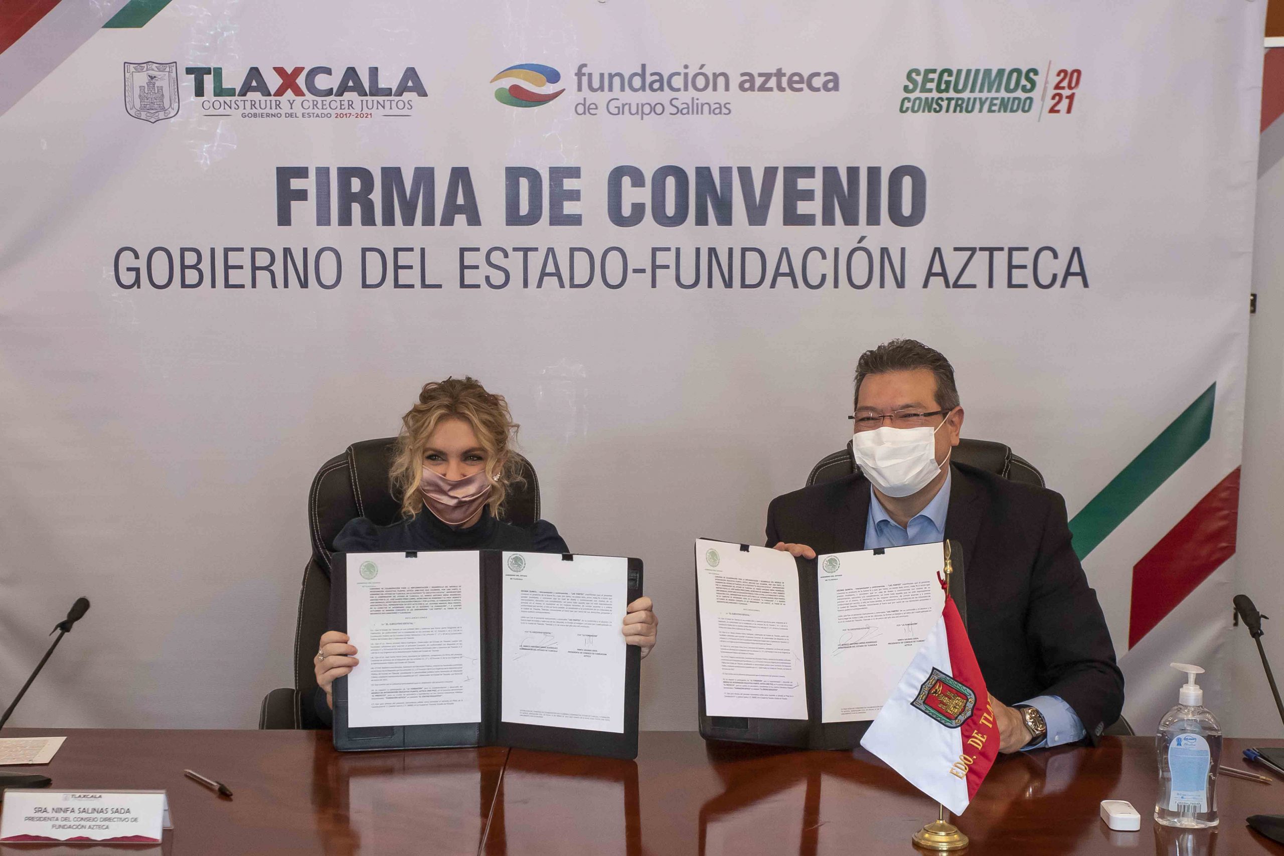 Desde Tlaxcala: Marco Mena y fundación Azteca acuerdan instalación de escuela para estudiantes destacados