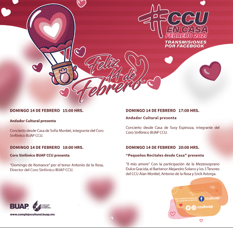 CCU BUAP ofrecerá “Conciertos para enamorados” en línea