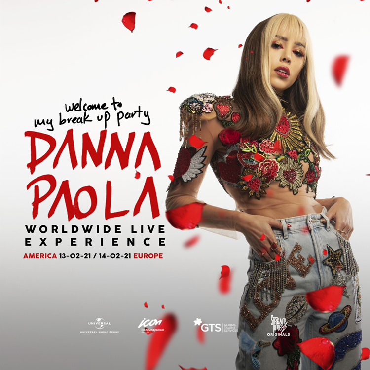 Danna Paola ofreció conciertos virtuales el sábado 13 y domingo 14 de febrero