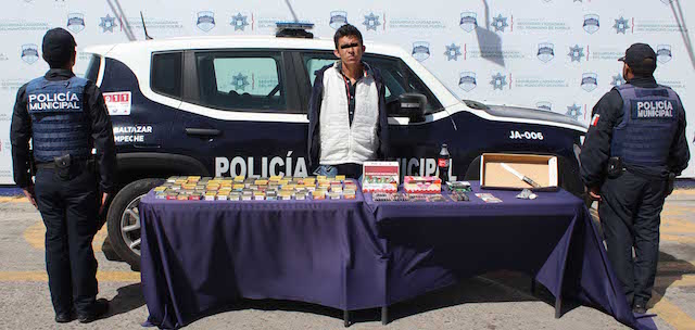 Nuevamente, ubicó y detuvo policía municipal de Puebla al “Pinocho”, identificado como probable multiasaltante de tiendas Oxxo
