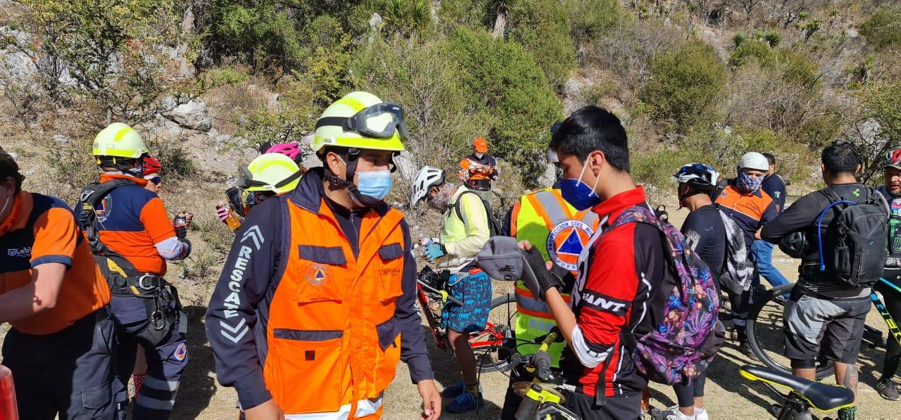 Protección Civil localiza a ciclistas extraviados en el Aguacate