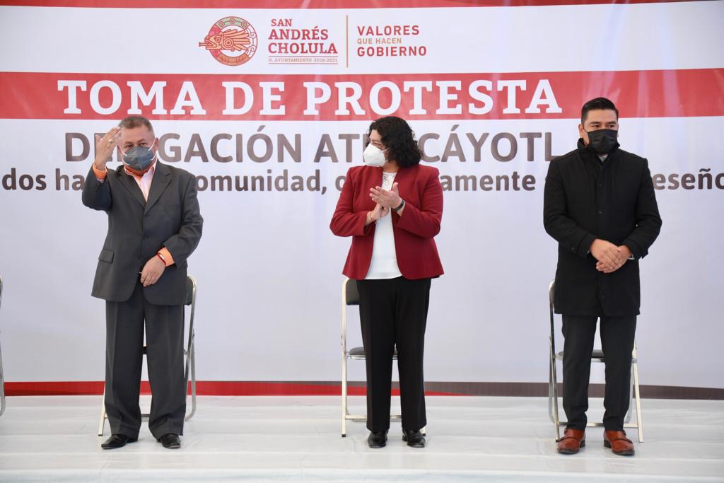 Desde San Andrés Cholula: Hacer comunidad, pide la presidenta Karina Pérez al tomar protesta a la delegación Atlixcáyotl