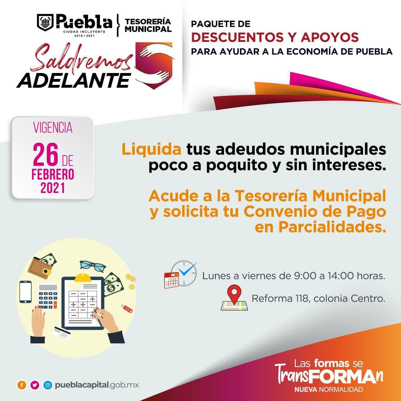 Anuncia Ayuntamiento de Puebla más estímulos fiscales para sector empresarial