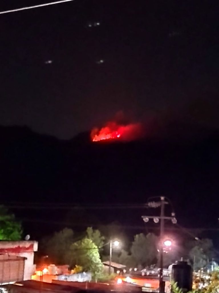 Fotonota: Reportan incendio forestal en Huauchinango