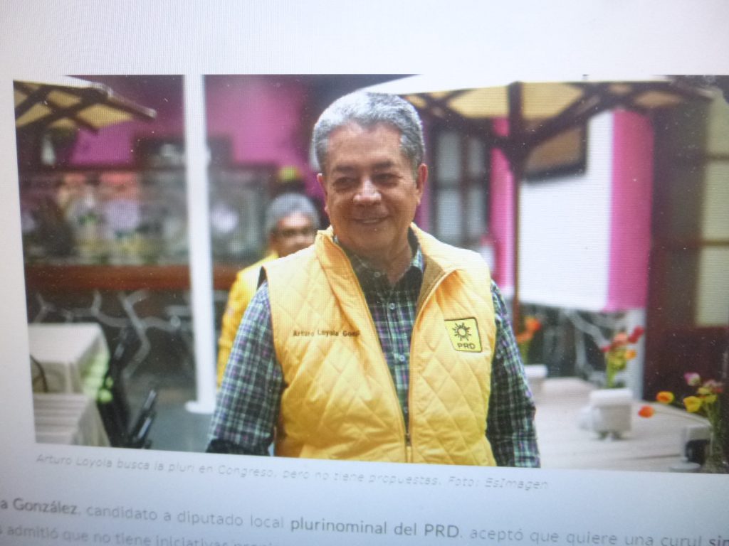 Si el PAN no quiere postular a Eduardo Rivera Pérez, el PRD podría hacerlo, advierte Arturo Loyola