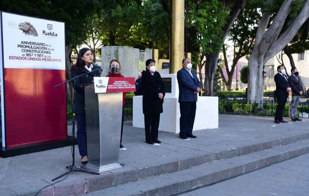 Conmemora Ayuntamiento de Puebla el aniversario de la promulgación de las constituciones de 1857 y 1917 