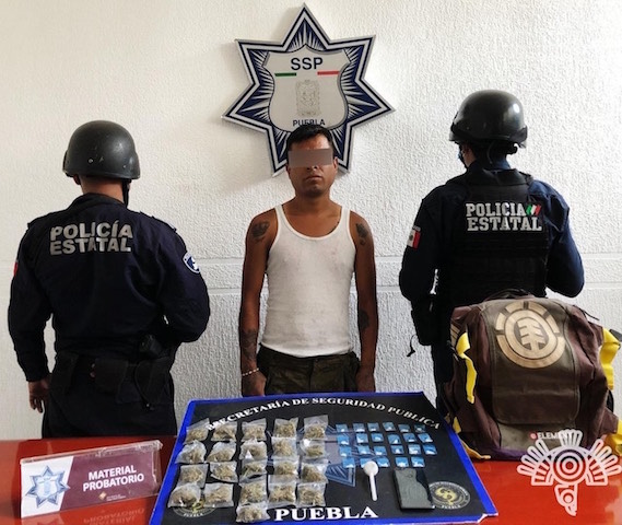 Policía Estatal captura a presunto distribuidor de droga de La Acocota